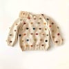 Rainbow Popcorn Sweater, Natural,Purl Stitch