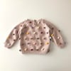 Rainbow Popcorn Sweater,Powder pink,Purl Stitch