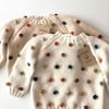 Rainbow Popcorn Sweater,Snow,Purl Stitch