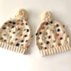 Rainbow Popcorn Vest & Beanie Set, Natural