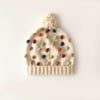 Rainbow Popcorn Vest & Beanie Set, Natural