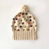 Rainbow Popcorn Vest & Beanie Set, Natural