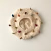 Rainbow Popcorn Vest & Beret Set, Natural