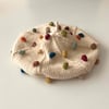 Rainbow Popcorn Vest & Beret Set, Natural