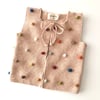 Rainbow Popcorn Vest, Ecru