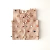 Rainbow Popcorn Vest, Ecru