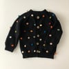 Rainbowpopcorn Cardigan, Black