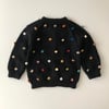 Rainbowpopcorn Cardigan, Black