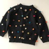 Rainbowpopcorn Cardigan, Black