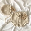 Rococo Bloomer and Bonnet Set - 100% Baby Alpaca