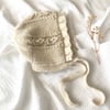 Rococo Bloomer and Bonnet Set - 100% Baby Alpaca