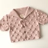 Sailor Popcorn Cardigan, Powder pink