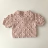 Sailor Popcorn Cardigan, Powder pink