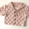 Sailor Popcorn Cardigan, Powder pink