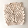 V-Neck Popcorn Vest, Exclusive Confetti - Pumpkin Spice