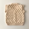 V-Neck Popcorn Vest, Natural