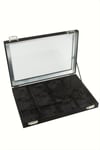 12 Bölmeli Cam Kapaklı Anfora Kumaş Set Kolye Standı 24*34 cm