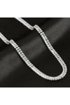 4 mm Baget Taşlı Zirkon Lüks Çelik Kolye