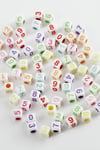 6*6 mm Karışık Renkli Rakam Küp Boncuk 500 gram