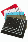 Benekli Desenli Keten Bandana 50*50