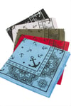 Çapa Desenli Keten Bandana 50*50