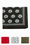 Çiçek Desenli Keten Bandana 50*50