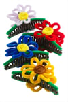Çiçek Tüylü Mandal Toka 11 cm