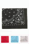 Çini Desenli Keten Bandana 50*50
