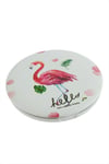 Flamingo Desenli Yuvarlak El Aynası