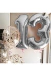 Gümüş Renkli 16*36 Rakam Folyo Balon