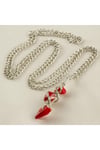 Ham Mercan Doğal Taşlı Tel Sargılı Kolye