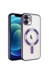 iPhone 11 Lüx Magsaff Lazer Silikon Kılıf (Kamera Korumalı)