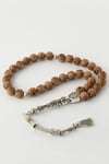 İşlemeli Bambu Ahşap Tesbih 9 mm