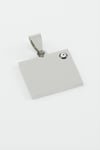 Kare İsim Yazılabilir Çelik Kolye Ucu 2*2 cm