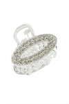 Oval Taşlı Minik Metal Mandal Toka 2 cm