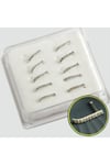 Oval Zirkon Taşlı Gümüş Hızma (10 Adet)
