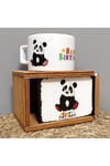 Panda Ahşap Kutulu Kupa