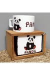 Panda Ahşap Kutulu Kupa