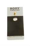 Zirkon Taşlı Lüks Çelik Göbek Piercing 1 Adet