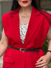     VELVET RED Blazer Yelek