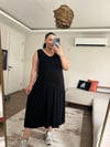 ASİMETRİK SİYAH ELBİSE