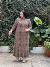 BALIKÇI YAKA LEOPAR ELBİSE