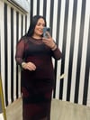 BORDO TÜL ELBİSE 