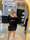 BÜZGÜLÜ SİYAH BASİC ELBİSE
