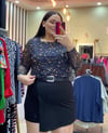 LACİVERT TÜL BLUZ