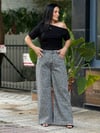 LEOPARD WIDE JEAN GRİ