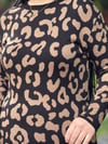 Leora Leopar Triko Elbise