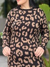 Leora Leopar Triko Elbise
