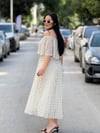 MILENA Puantiye Elbise Ekru 