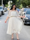 MILENA Puantiye Elbise Ekru 